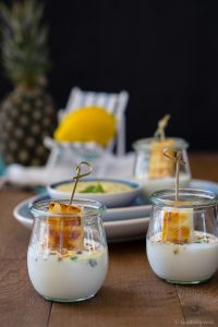 Gegrillte Ananas mit Pesto und Joghurt 3